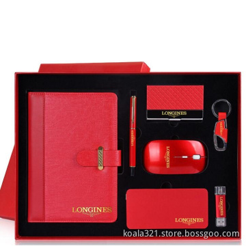 Electronic Gift Set Custom 6 in 1 Corporate Gift Set with Notebook Power Bank